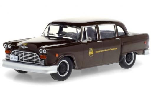 Coche miniatura Checker Taxi 1/43 Greenlight cab Parcel Delicery UPS - United Parcel Service Canada Ltd. 1975 Checker Taxi 1/43 Greenlight cab Parcel Delicery UPS - United Parcel Service Canada Ltd. 1975 coche miniatura