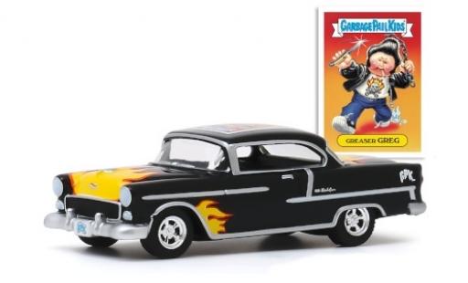 Coche miniatura Chevrolet Bel Air 1/64 Greenlight Tuning negro/Dekor 1955 Greaser Greg Chevrolet Bel Air 1/64 Greenlight Tuning negro/Dekor 1955 Greaser Greg coche miniatura