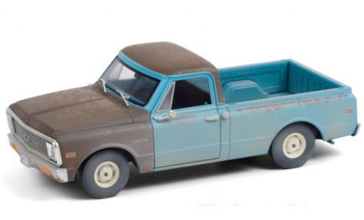 Coche miniatura Chevrolet C-10 1/24 Greenlight azul/gris 1971 Independence Day avec traces d Chevrolet C-10 1/24 Greenlight azul/gris 1971 Independence Day avec traces d coche miniatura