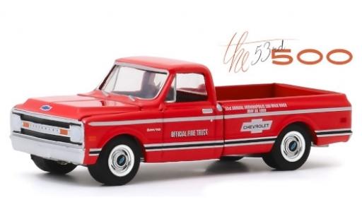 Coche miniatura Chevrolet C-10 1/64 Greenlight rojo/Dekor Official Fire Truck 1969 53rd Annual Indianapolis 500 Mile Race Chevrolet C-10 1/64 Greenlight rojo/Dekor Official Fire Truck 1969 53rd Annual Indianapolis 500 Mile Race coche miniatura