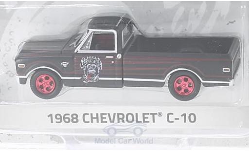 Coche miniatura Chevrolet C-10 1/64 Greenlight negro/rojo Gas Monkey Garage 1968 Chevrolet C-10 1/64 Greenlight negro/rojo Gas Monkey Garage 1968 coche miniatura