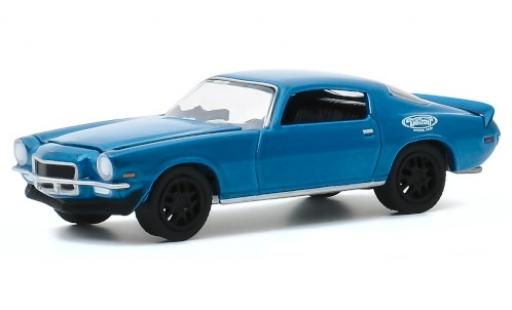 Chevrolet Camaro 1/64 Greenlight metalico azul/Dekor 1970 Testfahrzeug coche miniatura