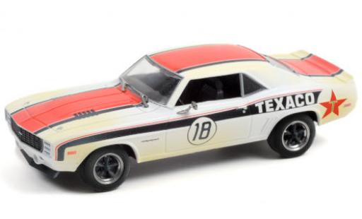 Chevrolet Camaro 1/43 Greenlight RS No.18 Texaco 1969 avec Einsatzspuren coche miniatura