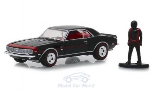 Chevrolet Camaro 1/64 Greenlight RS-SS negro 1968 mit Figur coche miniatura