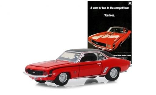 Chevrolet Camaro 1/64 Greenlight SS rojo/matt-negro 1969 coche miniatura