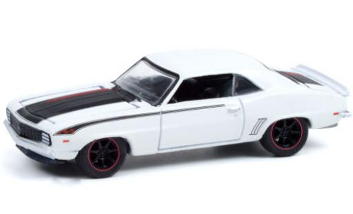 Chevrolet Camaro 1/64 Greenlight Tuning matt-blanco/matt-negro 1969 coche miniatura