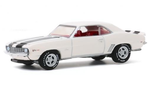Chevrolet Camaro 1/64 Greenlight Z/28 blanco/negro 1969 coche miniatura