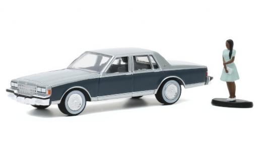 Coche miniatura Chevrolet Caprice Classic 1/64 Greenlight metalico gris/matt-gris 1981 avec figurine Chevrolet Caprice Classic 1/64 Greenlight metalico gris/matt-gris 1981 avec figurine coche miniatura