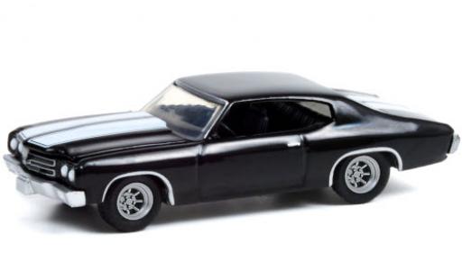 Chevrolet Chevelle 1/64 Greenlight Custom negro/blanco 1970 coche miniatura