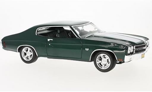 Chevrolet Chevelle 1/18 Greenlight SS 396 metalico verde/blanco Film John Wick 1970 coche miniatura