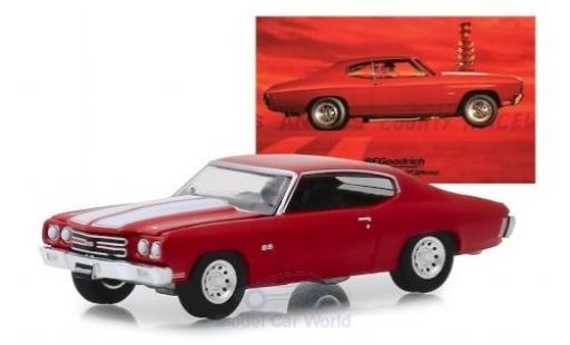 Chevrolet Chevelle 1/64 Greenlight SS 454 rojo/blanco Alexander Bluebird 1970 coche miniatura