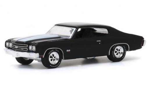 Chevrolet Chevelle 1/64 Greenlight SS 454 negro/blanco 1970 coche miniatura