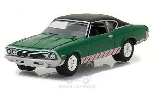 Chevrolet Chevelle 1/64 Greenlight SS verde/negro 1968 coche miniatura