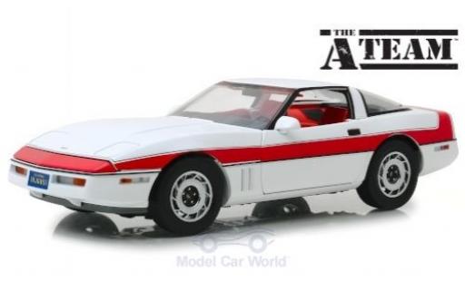 Coche miniatura Chevrolet Corvette 1/18 Greenlight C4 blanco/rojo The A-Team 1984 Chevrolet Corvette 1/18 Greenlight C4 blanco/rojo The A-Team 1984 coche miniatura