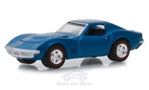 Chevrolet Corvette C3 1/64 Greenlight L 88 metalico azul 1968 coche miniatura