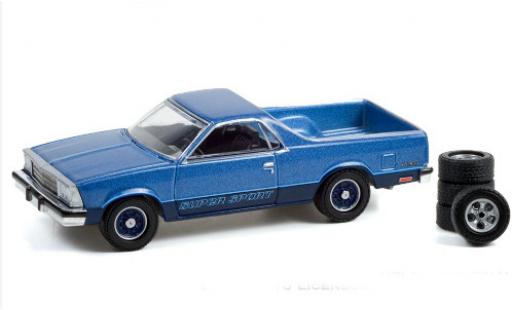 Coche miniatura Chevrolet El Camino 1/64 Greenlight Super Sport metalico azul 1980 mit Ersatzreifen Chevrolet El Camino 1/64 Greenlight Super Sport metalico azul 1980 mit Ersatzreifen coche miniatura