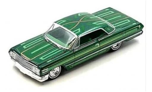 Coche miniatura Chevrolet Impala 1/64 Greenlight Lowrider metallise grün/Dekor 1963 1:64 Chevrolet Impala 1/64 Greenlight Lowrider metallise grün/Dekor 1963 1:64 coche miniatura