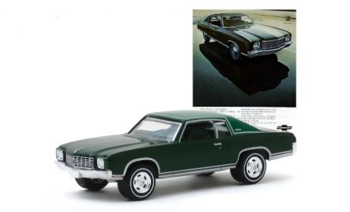Coche miniatura Chevrolet Monte Carlo 1/64 Greenlight metalico verde/matt-verde 1970 Chevrolet Monte Carlo 1/64 Greenlight metalico verde/matt-verde 1970 coche miniatura