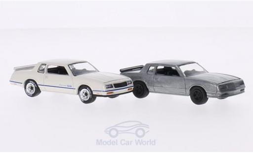 Coche miniatura Chevrolet Monte Carlo 1/64 Greenlight SS 1984 2er-Set in PC-Box je 1x blanco/azul und 1x unlackiert FirstCut Chevrolet Monte Carlo 1/64 Greenlight SS 1984 2er-Set in PC-Box je 1x blanco/azul und 1x unlackiert FirstCut coche miniatura