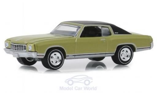 Coche miniatura Chevrolet Monte Carlo 1/64 Greenlight SS 454 verde/matt-negro 1971 Chevrolet Monte Carlo 1/64 Greenlight SS 454 verde/matt-negro 1971 coche miniatura