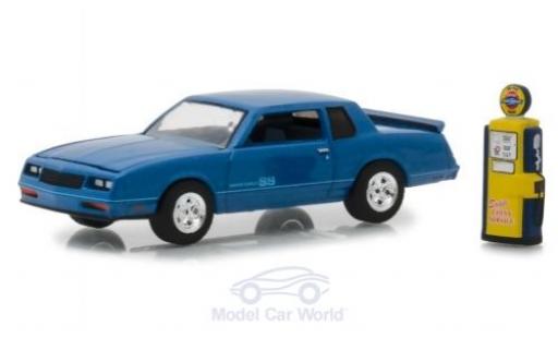 Coche miniatura Chevrolet Monte Carlo 1/64 Greenlight SS metalico azul 1984 mit Zapfsäule Chevrolet Monte Carlo 1/64 Greenlight SS metalico azul 1984 mit Zapfsäule coche miniatura