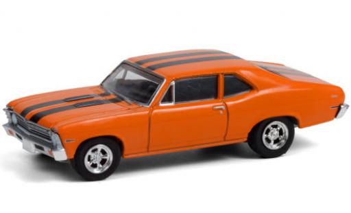 Chevrolet Nova 1/64 Greenlight naranja/negro 1968 Bad Boys II coche miniatura