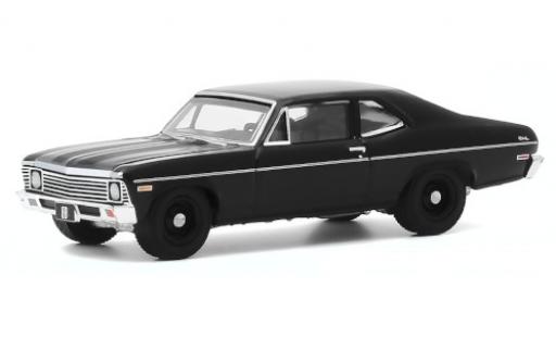 Coche miniatura Chevrolet Nova 1/64 Greenlight negro 1968 Chevrolet Nova 1/64 Greenlight negro 1968 coche miniatura