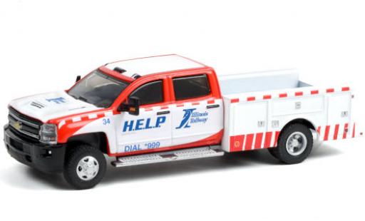 Coche miniatura Chevrolet Silverado 1/64 Greenlight 3500 Dually Service Bed Illinois Tollway - H.E.L.P. 2018 Chevrolet Silverado 1/64 Greenlight 3500 Dually Service Bed Illinois Tollway - H.E.L.P. 2018 coche miniatura