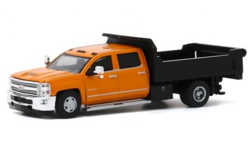 Coche miniatura Chevrolet Silverado 1/64 Greenlight 3500HD Dump Truck naranja 2017 Chevrolet Silverado 1/64 Greenlight 3500HD Dump Truck naranja 2017 coche miniatura