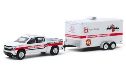 Chevrolet Silverado 1/64 Greenlight Phillips 66 Emergency Response Unit 2019 avec Zweiachsanhänger coche miniatura