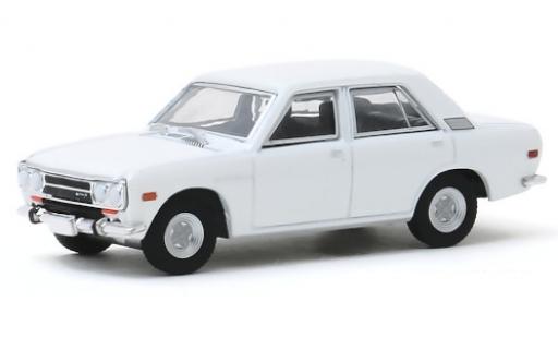 Datsun 510 1/64 Greenlight 4-Door Sedan blanco 1972 coche miniatura