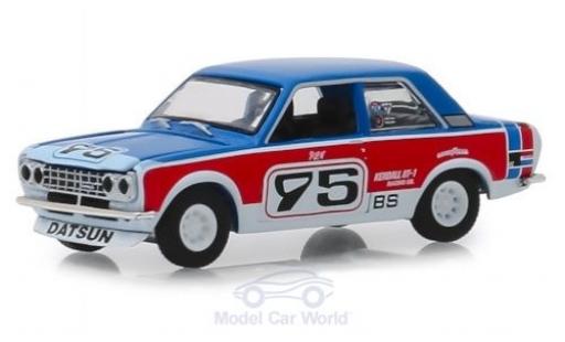 Datsun 510 1/64 Greenlight azul/rojo 1973 coche miniatura