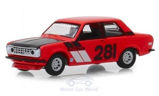 Datsun 510 1/64 Greenlight rojo 1970 coche miniatura