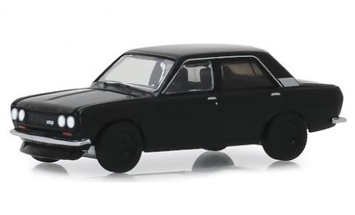 Datsun 510 1/64 Greenlight negro 1970 coche miniatura