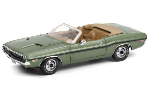 Dodge Challenger 1/18 Greenlight R/T 383 Convertible metalico verde/negro 1970 coche miniatura