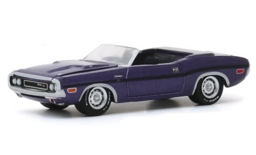 Dodge Challenger 1/64 Greenlight R/T Convertible metalico lila 1970 coche miniatura
