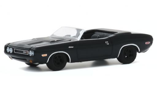 Dodge Challenger 1/64 Greenlight R/T Convertible negro/matt-negro 1970 coche miniatura