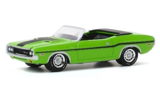 Dodge Challenger 1/64 Greenlight R/T HEMI Convertible verde/matt-negro 1970 coche miniatura