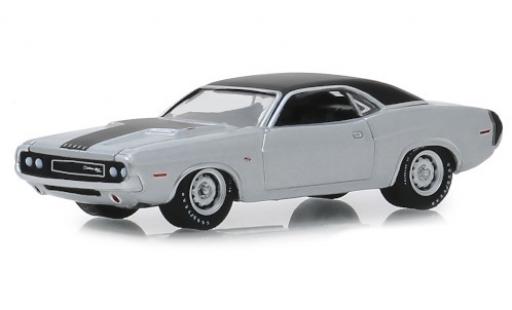 Dodge Challenger 1/64 Greenlight R/T HEMI gris/matt-negro 1970 coche miniatura