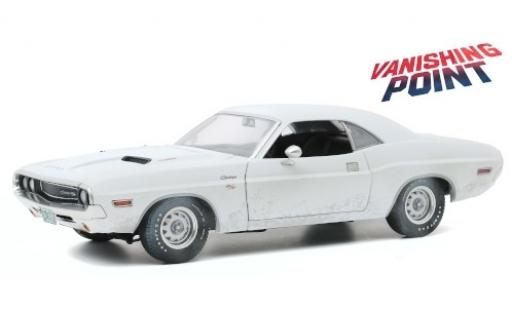 Dodge Challenger 1/18 Greenlight R/T blanco Vanishing Point 1970 avec Witterungsspuren coche miniatura