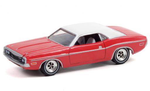 Dodge Challenger 1/64 Greenlight rojo/blanco 1970 coche miniatura