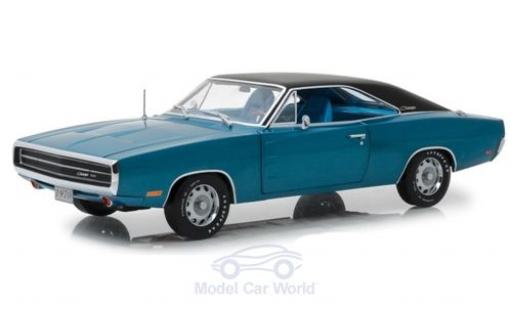 Dodge Charger 1970 1/18 Greenlight 500 metalico azul/negro 1970 coche miniatura