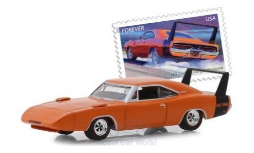 Coche miniatura Dodge Charger 1/64 Greenlight Daytona naranja/negro 1969 Dodge Charger 1/64 Greenlight Daytona naranja/negro 1969 coche miniatura