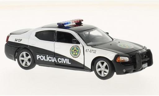 Coche miniatura Dodge Charger 1/43 Greenlight negro/blanco Fast Five 2011 Rio Police Policia Civil Dodge Charger 1/43 Greenlight negro/blanco Fast Five 2011 Rio Police Policia Civil coche miniatura