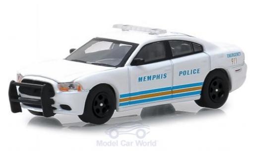 Dodge Charger 1/64 Greenlight blanco Memphis Police 2011 Pursuit coche miniatura
