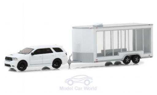Coche miniatura Dodge Durango 1/64 Greenlight blanco 2018 mit Transportanhänger Dodge Durango 1/64 Greenlight blanco 2018 mit Transportanhänger coche miniatura