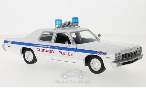 Coche miniatura Dodge Monaco 1/24 Greenlight blanco/azul Blues Brojohers Chicago Police 1975 Dodge Monaco 1/24 Greenlight blanco/azul Blues Brojohers Chicago Police 1975 coche miniatura