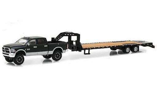 Coche miniatura Dodge RAM 1/64 Greenlight Ram 2500 metalico verde/gris 2017 avec Schwanenhals-remorque Dodge RAM 1/64 Greenlight Ram 2500 metalico verde/gris 2017 avec Schwanenhals-remorque coche miniatura
