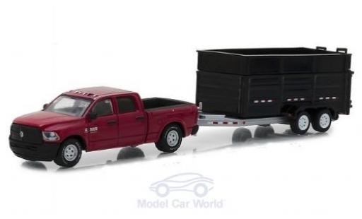 Coche miniatura Dodge RAM 1/64 Greenlight Ram 2500 metalico rojo 2017 mit Kippanhänger Dodge RAM 1/64 Greenlight Ram 2500 metalico rojo 2017 mit Kippanhänger coche miniatura