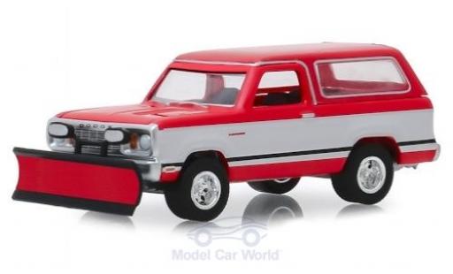 Coche miniatura Dodge RAM 1/64 Greenlight Ramcharger rojo/blanco 1977 mit Schneepflug Dodge RAM 1/64 Greenlight Ramcharger rojo/blanco 1977 mit Schneepflug coche miniatura